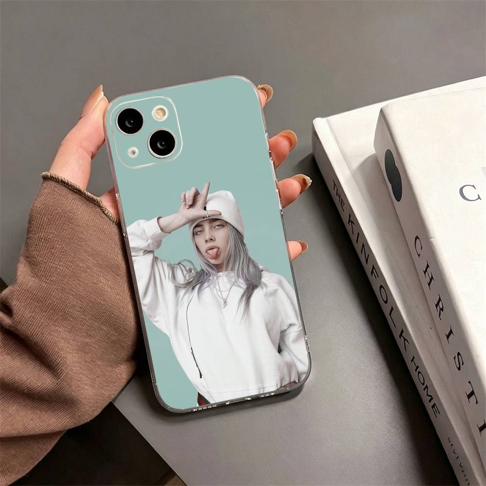 Чехол для телефона Billie Eilish (B-Billie Eilish) для iPhone 17, 16, 15, 14, 13, 12, 11 Plus, Pro Max, Мягкий прозрачный чехол