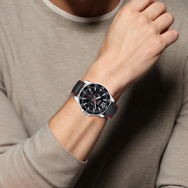 Casio 100м водонепроницаемость кварцевый механизм кожаный ремешок японские и корейские часы мужские часы черный циферблат MTD-330L-1A