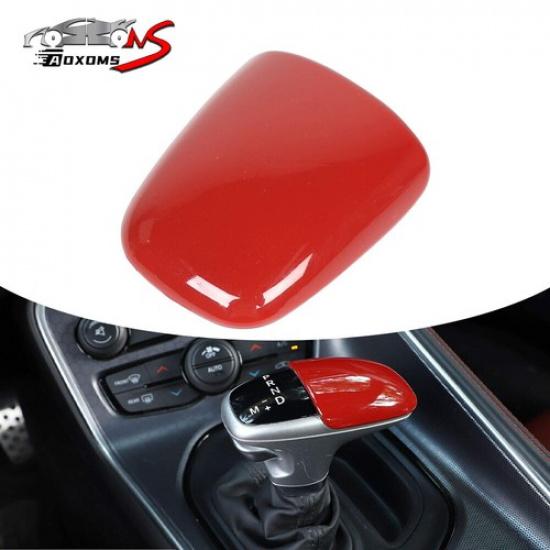 Red Inner Gear Shift Knob Decor Cover Trim for Dodge Challenger/Charger 2015+