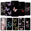 Case For Samsung Galaxy A52 A12 A32 A51 A21s A71 A13 A53 A22 A31 A72 A03 A02s A41 Black Phone Shell Beauty Pink Butterfly