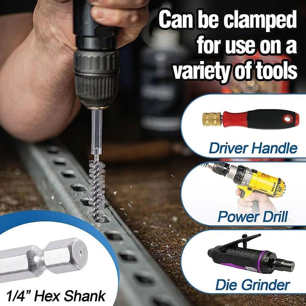 6/8/10/12/14Pcs Washing Polishing Tools Twisted Wire Borebrush for Power Drill Impact Driver