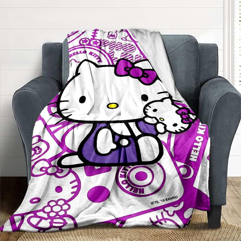 1 шт. Плед Hellow Kitty для улицы, легкий фланелевый, всесезонный, для дивана, кровати, путешествий, кемпинга, гостиной, офиса, дивана069