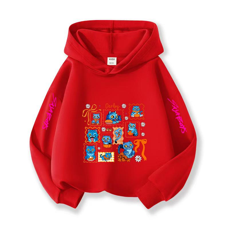 Popular Kpop Korean Christmas Themed Casual Children's Halloween Hoodie, Witch Hunting Fan Series Essential Girl's Top