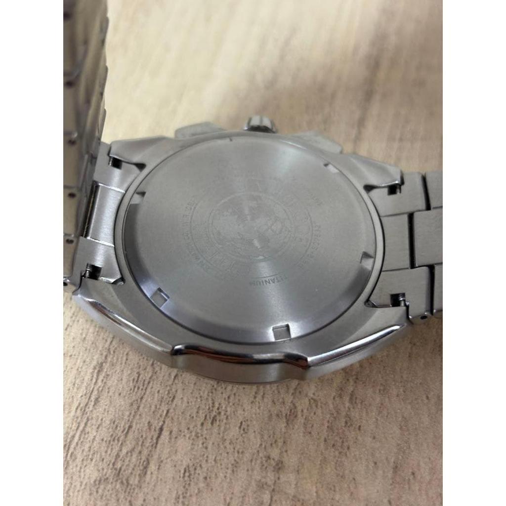 Б/у заграничная модель CITIZEN Eco-Drive титановый хронограф мужские часы
