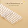 Shuangqiang 300Pcs Individually Wrapped Bendable Transparent Disposable Straws