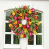 Весенний венок Венок для входной двери Лето Осень Открытая входная дверь Украшение внутренней стены или окна