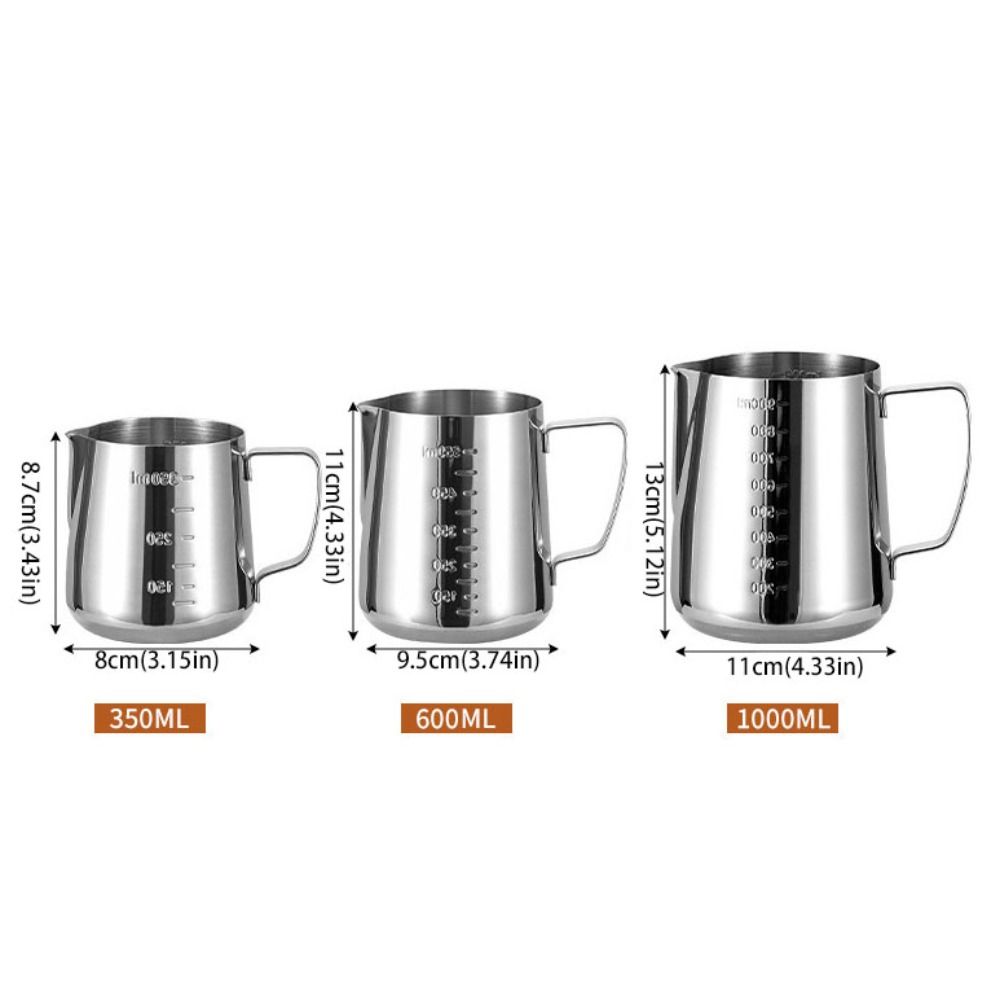 Diversion Tip Spout Milk Frothing Jug Stainless Steel Measuring Cups Latte Art Cup  Milk Tea Shop