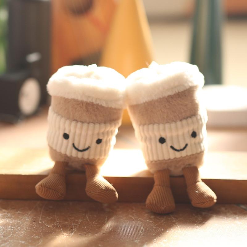 Milk Jellycat Tea Cup Design Plush Keychain Pp Cotton Stuffed Toy Gift For Girls