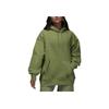 Solid Color Logo Hoodie Long Sleeve Women Tops Green FB5111-340