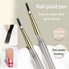 1/2PCS French Plaid Nail Art Brushes Set - Line Grid Pattern Drawing Pen for DIY UV Gel Extension Paint Supplies Manicure Tool