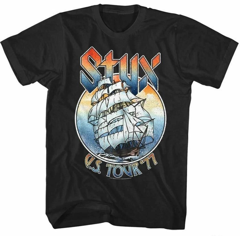 Мужская Женская Футболка Styx Ship Тур по США 1977 Мужская