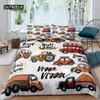 Home Living Luxury 3D Cartoon Engineering Vehicle Print 2/3Pcs Duvet Cover PillowCase Bedding Sets Queen and King EU/US/AU Size