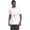 Мужская футболка adidas X Lego с коротким рукавом и графическим принтом, белая.