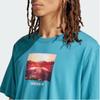 Adidas Originals Sunset Graphic Tee T Shirt Men's Arctic Ocean Blue JF2856