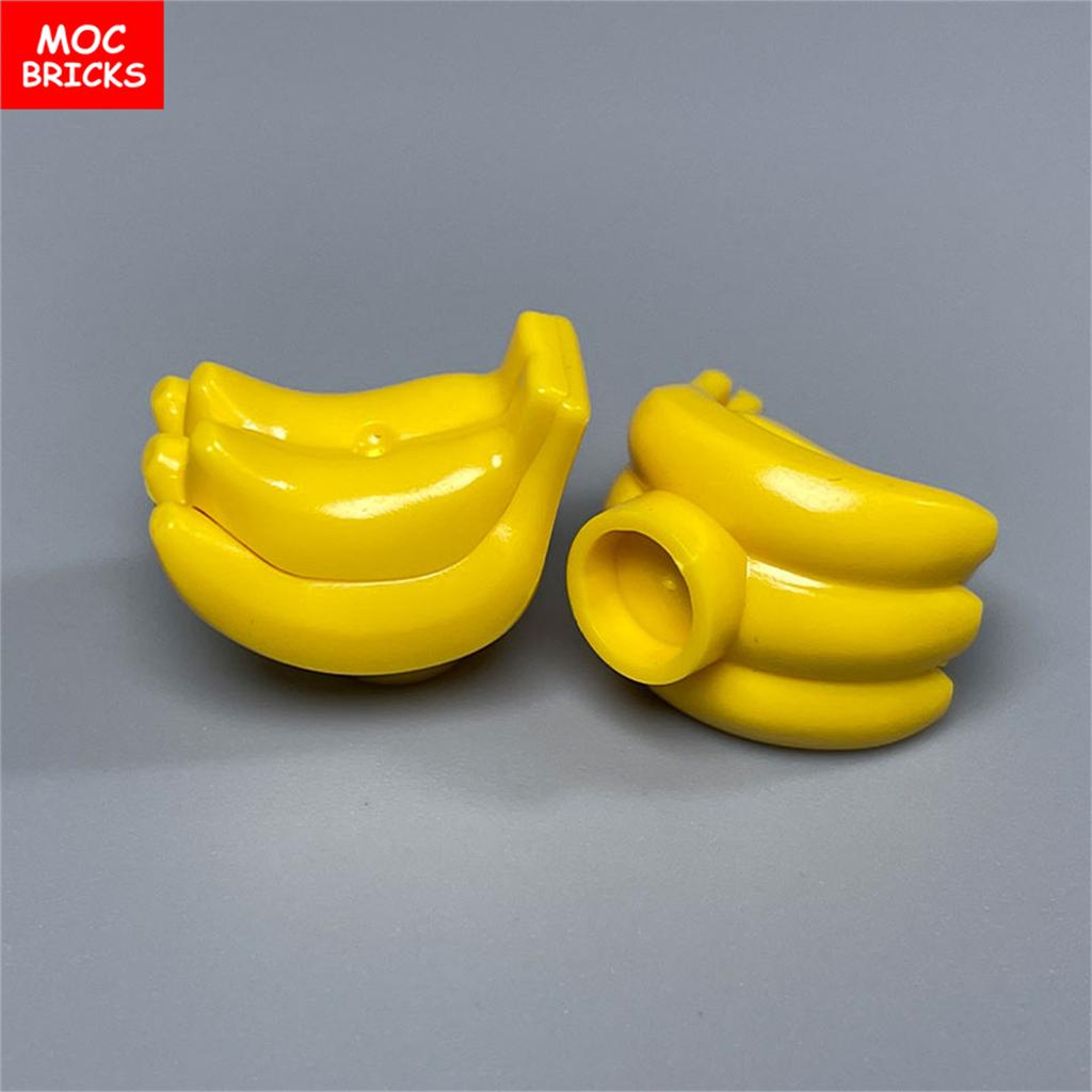 Кирпичики MOC Бананы Еда Фрукты 89278 Образовательные Строительные Блоки Аксессуары Детский Город Части