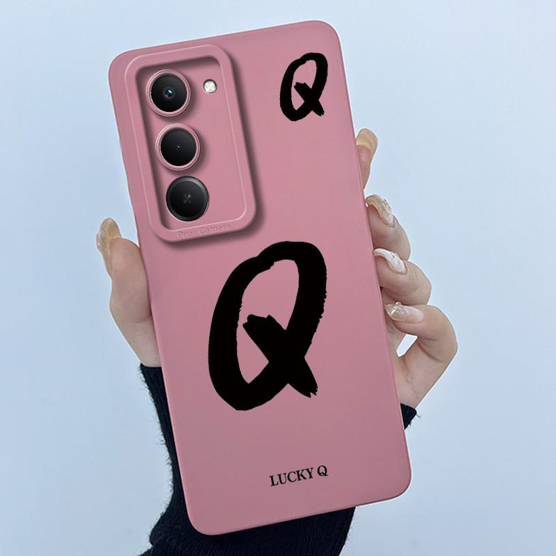 For Xiaomi Redmi 15 5G Cover Case Cute Initial Letters Couple Silicone Soft Matte Phone Bumper for REDMI15 5G Shockproof Casing