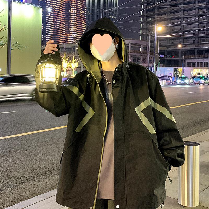 Куртки для мужчин и подростков, куртки с капюшоном, модные и универсальные, трендовые куртки, свободные и повседневные, студенческие пары.