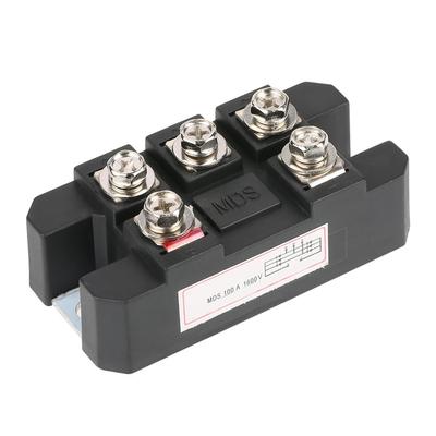 100A 1600V MDS100A 3-фазный диодный мостовой выпрямитель - медный металлический корпус 3.1x1.6x1.2 дюйма для надежного управления питанием