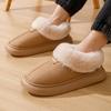 Женские хлопковые тапочки 2024 года, зимние плюшевые пушистые новые парные домашние тапочки на толстой подошве, удобные нескользящие мужские хлопковые туфли