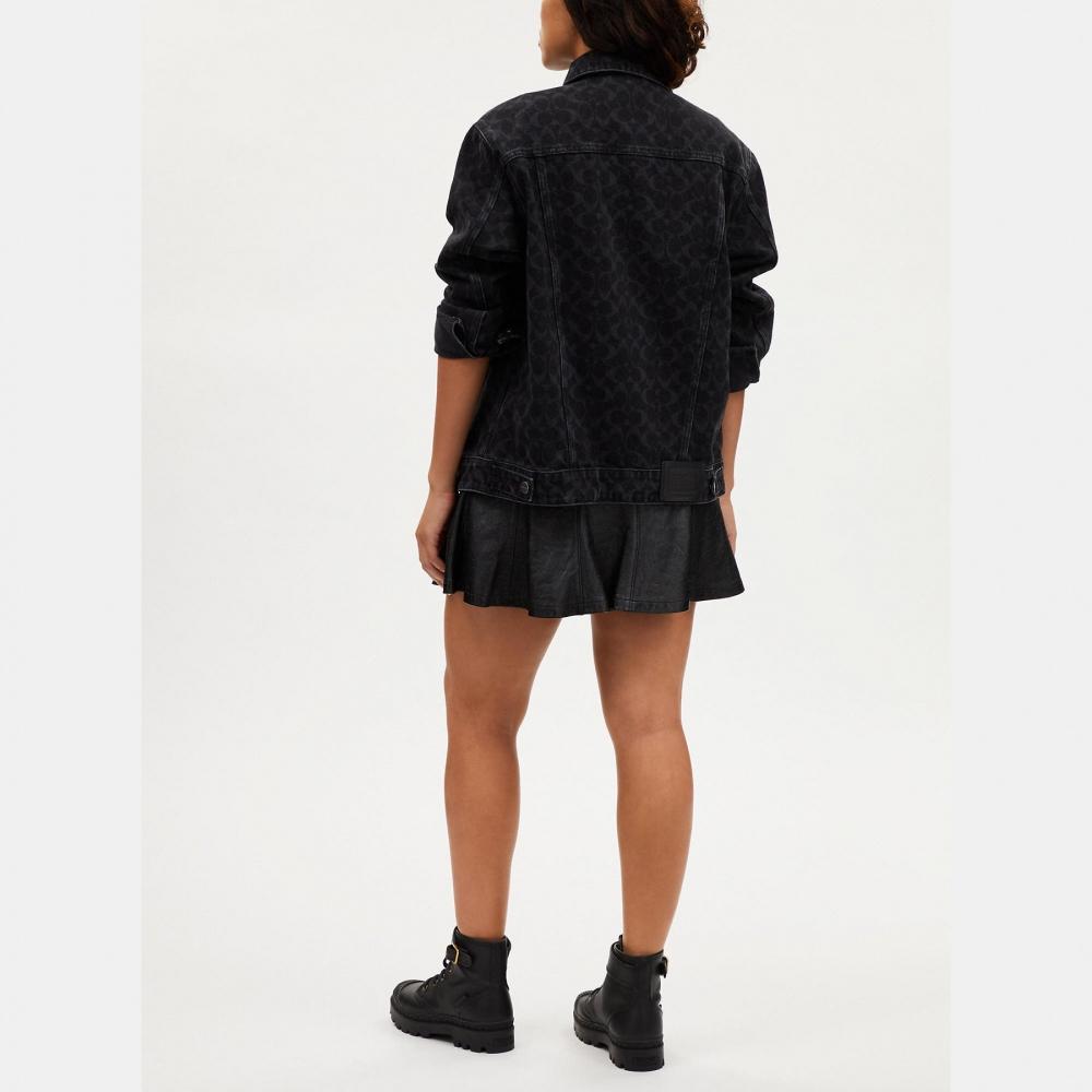 Coach Джинсовая куртка Signature черного цвета