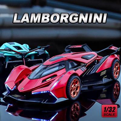 Lamborghini Vision GT Concept Supercar Simulation Diecast & Toy Vehicles Sounds & Light Pull Back Car 1:32 Подарки из сплава для детей