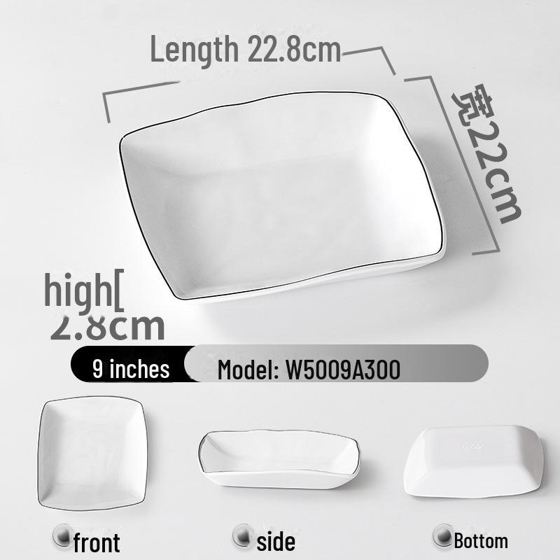 Квадратная тарелка из меламина A5 — простая и долговечная имитация фарфора для отелей, ресторанов, шведских столов и холодных блюд