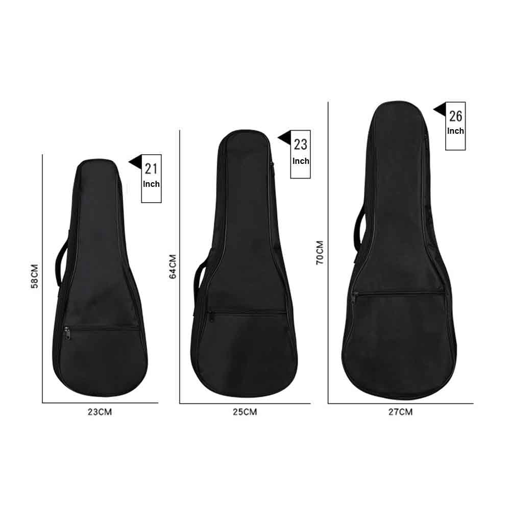 Pockets with Handle Shockproof Adjustable Strap Thickened Ukulele Bag Backpack Case Instrument Bags