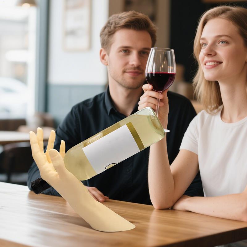 Ручная иллюзия Винная стойка Подвесная подставка для винных бутылок Креативная подставка-полка для барного шкафа Подарки Домашнее украшение