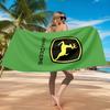 Пляжное полотенце John Deere, Быстросохнущее, Легко ухаживать, Подходит как для фитнеса, так и для пляжного отдыха, Спортивный незаменимый аксессуар