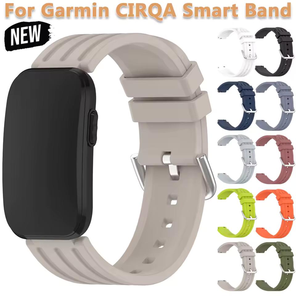 Силиконовый ремешок для Garmin CIRQA Smart Band Аксессуары Регулируемый браслет Мягкий браслет для тренировок Ежедневное ношение для женщин и мужчин