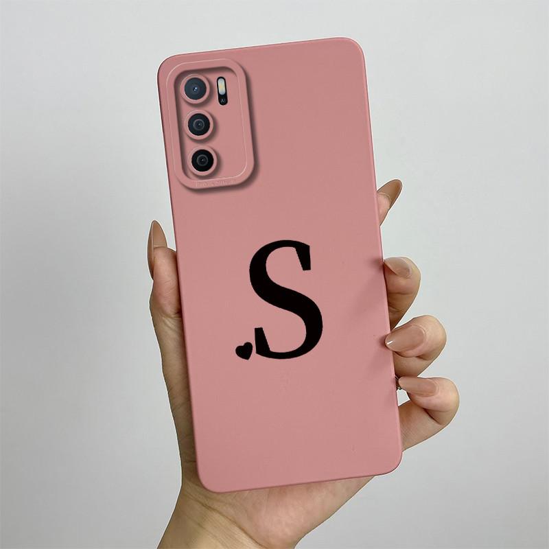 Чехол для телефона OPPO A54s Чехол oppo A16 A16S CPH2269 CPH2271 Милые буквы Квадратный Жидкий силикон Мягкий Ударопрочный Задняя крышка Funda