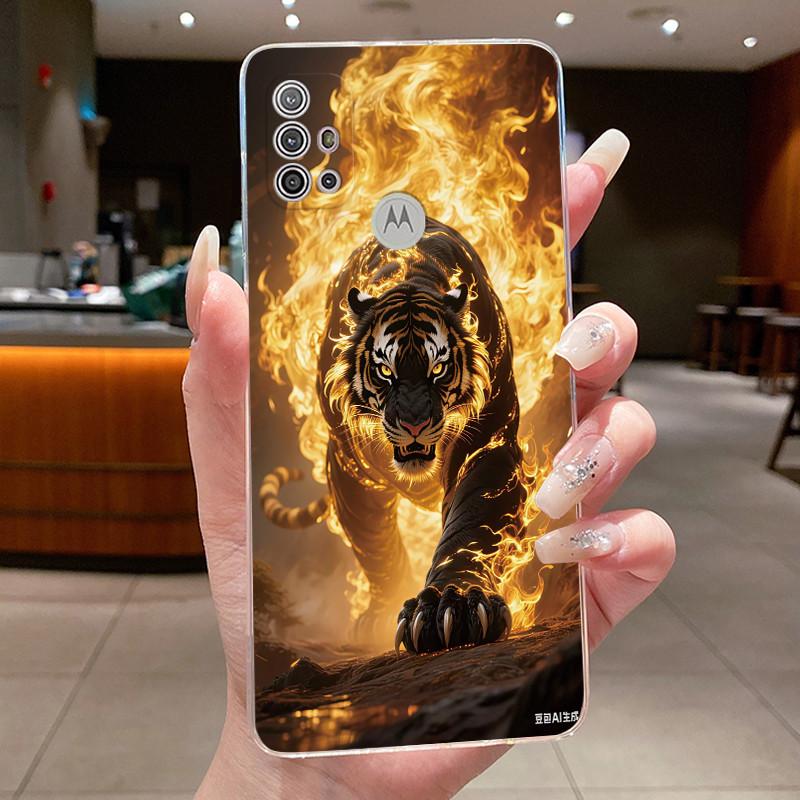Case For Motorola Moto G30/G20/G10 Soft Silicone TPU Clear Shell Cute Rabbit Lamp Casing Anti-scratch Cover For Moto G30 G20 G10