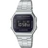 [Casio] CASIO Цифровые часы Серия Vintage A168WEM-1 Мужские, Женские, Детские Серебристый x Черный Зарубежная модель [Б/у]
