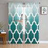 Moroccan Ombre Geometry Kawaii Dinosaur Translucent Voile Curtains For Bedroom Space Living Room Kitchen Area Drapes Chiffon Tulle Curtains
