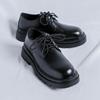 Мужские туфли из кожи на толстой подошве с круглым носком Модные в британском стиле Свадебный тренд вечеринка Открытый отдых обувь для увеличения роста