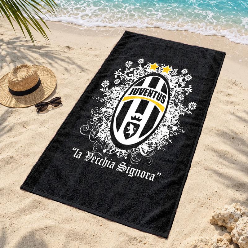 Juventus FC Microfiber Beach Towel Quick Dry Sand Free Lightweight Beach Towels for Travel Swimming Camping