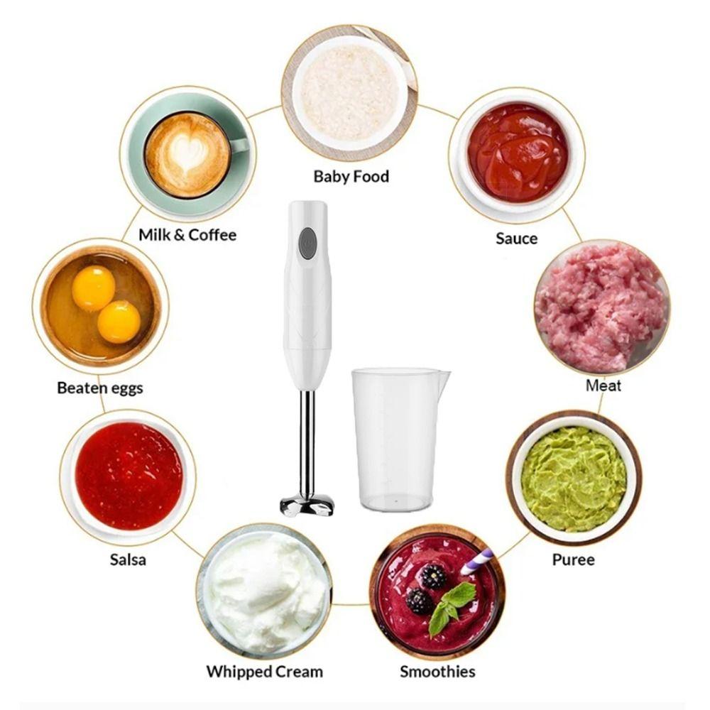 White Kitchen Cooking Sticks Detachable Electric Food Blender  Sauces Preparation