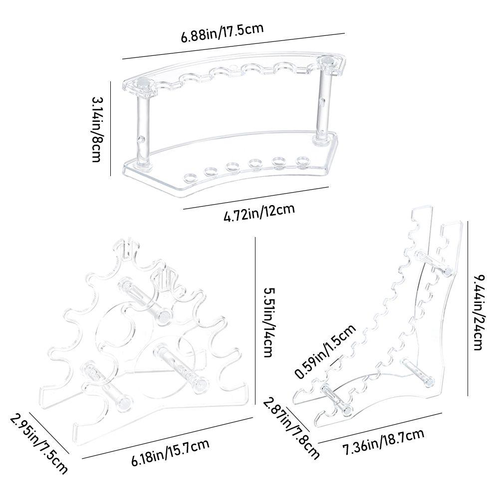 Прозрачный держатель для кистей для ногтей с 6/12 слотами, подставка для кистей для макияжа, акриловый держатель для ручек, подставка-дисплей