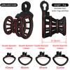 Male Chastity Lock  Anti-Cheating Cock Cage with 4 Rings for A Belt of Fidelity Feminization Negative Inverted Chastity Sex Toy