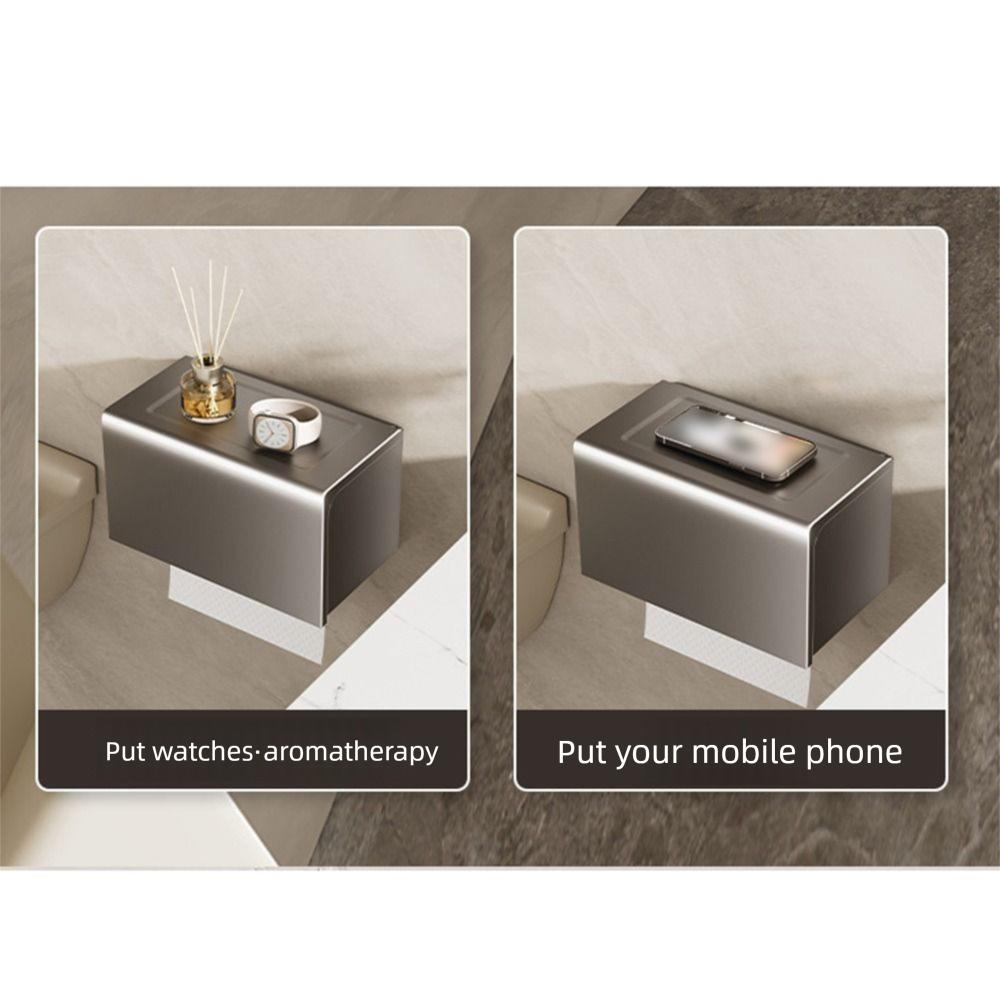 Waterproof Roll Paper Storage Rack Punch-Free Paper Towel Holder Bathroom Accessories