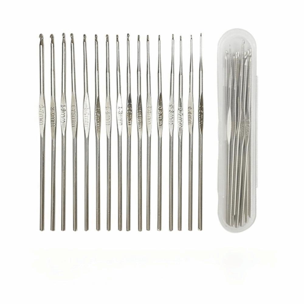 16pcs Thread Crochet Crochet Hook Set Small Size Metal Crochet stitching tools DIY Craft