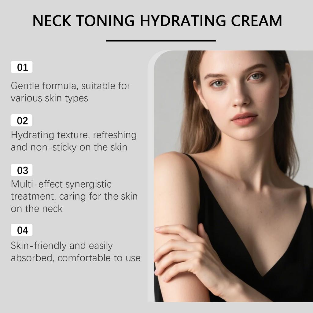 AMZ neck moisturizing cream, moisturizing, refreshing, silky and delicate, caring for the contour of the neck, gentle moisturizing care neck cream 50g