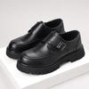 Внешняя торговля большой размер мужские туфли с большой головой платформа увеличивающая рост кожаные туфли модная пряжка кожаные туфли британские туфли для костюма круглый носок