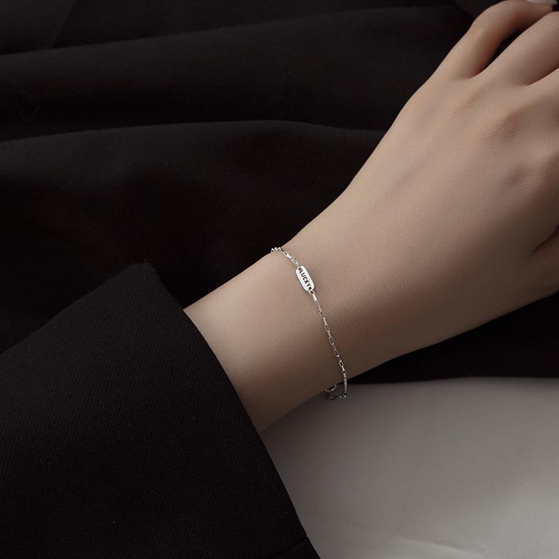 Lucky Bracelet for Women 2023 New Ins Niche Design Light Luxury High-end S925 Silver Bracelet