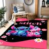 Stitch And Angel In Space Disney Cartoon Theme Anti-Slip Rug - Polyester, Home Decor, Suitable for Bedrooms, Living Rooms, Doorways, and Studios