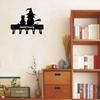 1pc Witch and Cat Metal Key Holder Wall Hook Art Decorative Accessories for Wall Mounting, Keychain