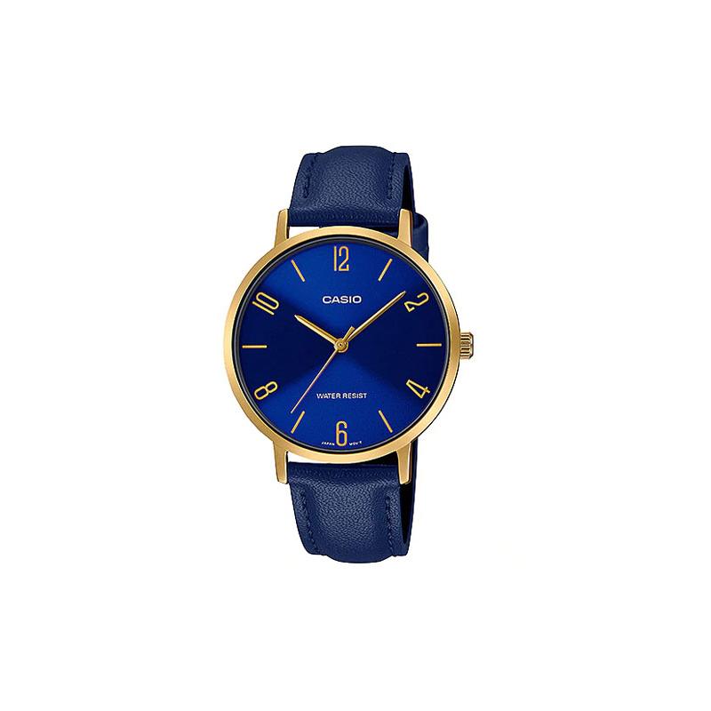 Casio Серия STANDARD, модный, деловой, ретро, литературный и универсальный, классические стрелки, цифровой циферблат, большой циферблат, водонепроницаемый, кварцевый LTP-VT01GL-2B