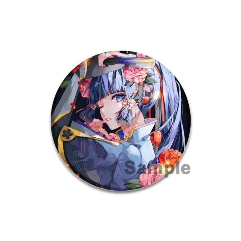 Значок Genshin Impact 32/44/58 мм, милые броши для косплея Камидзато Аяка, креативные изысканные эмалевые булавки для одежды, рюкзака, ювелирных изделий, аксессуаров