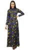 Women's Mandarin Collar Button Down Maxi Dress Winter Jilbab With