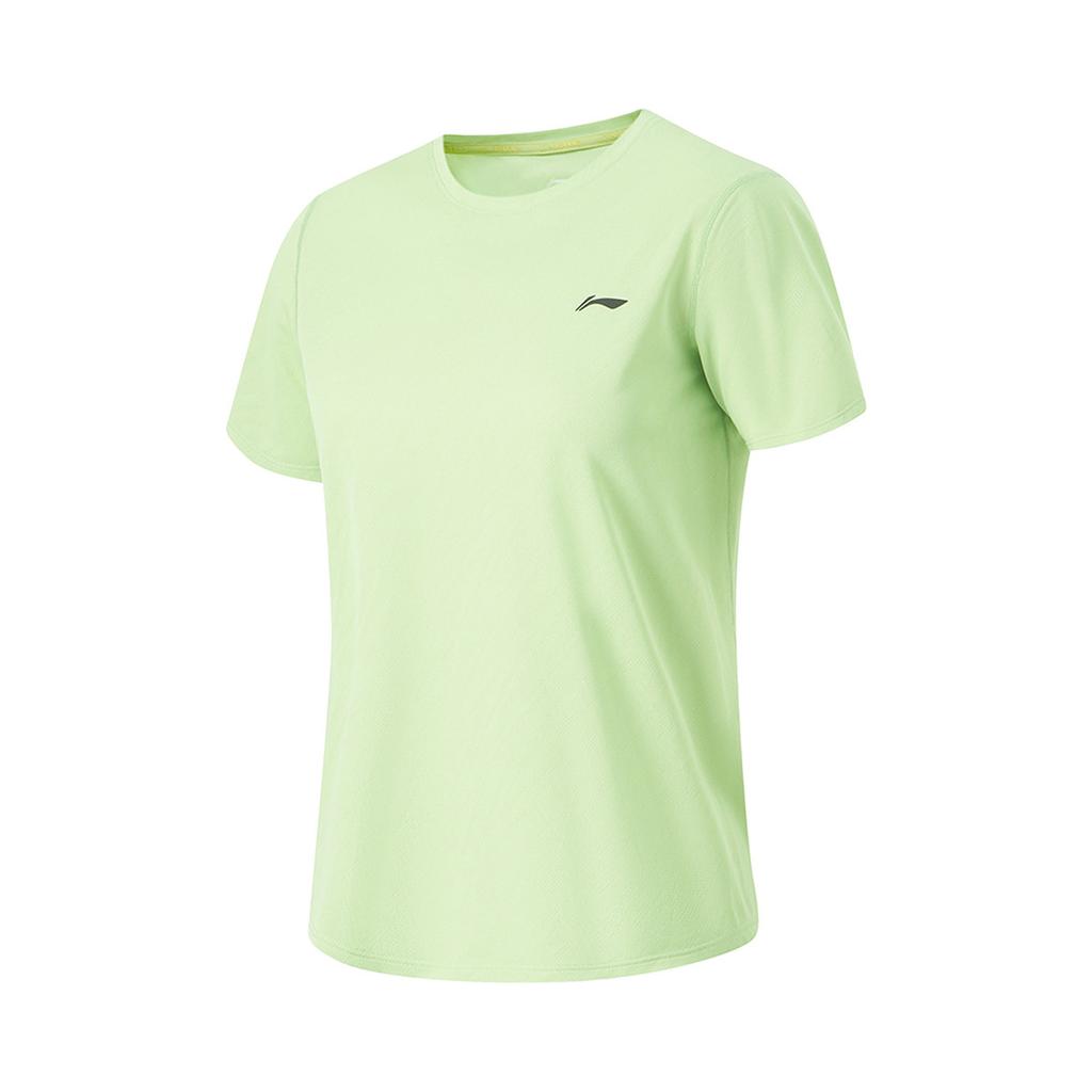 Li Ning Модный Дышащий Легкий Прохладный Короткий Рукав Удобный Комплект Юбка Женские комплекты Лаврово-Зеленый Стандартный-Белый U060-6+V014-2